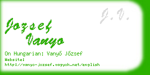 jozsef vanyo business card