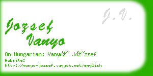 jozsef vanyo business card